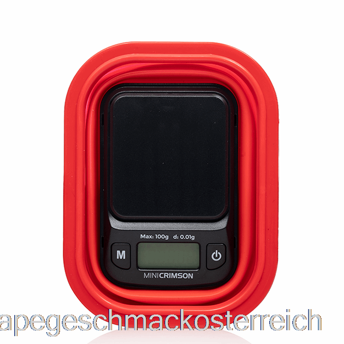Truweigh Mini Crimson Digitalwaage Mit Zusammenklappbarer Schüssel, Rote Schüssel, Vape-Geschmack